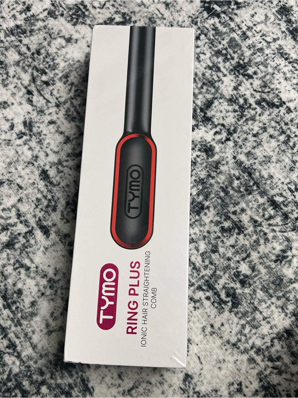 Tymo Ring Plus Black and Red Ionic Hair Straightening Comb